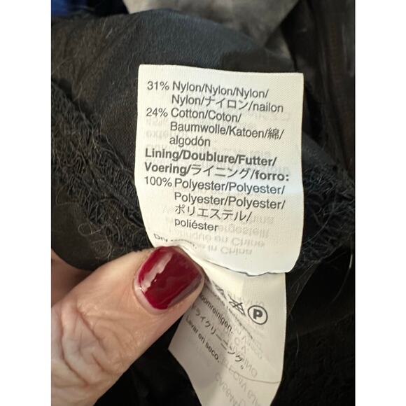 J. CREW Black Leavers Lace Pull-On Straight Leg Pants Preppy Dark Fairy - Sz 12 - Picture 6 of 6